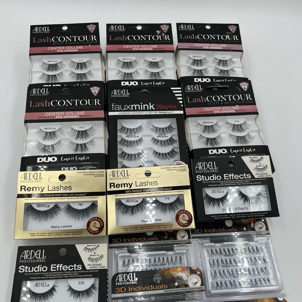 Ardell Professional False Eyelash Lot Lash Contour Remy Studio Effect Individual